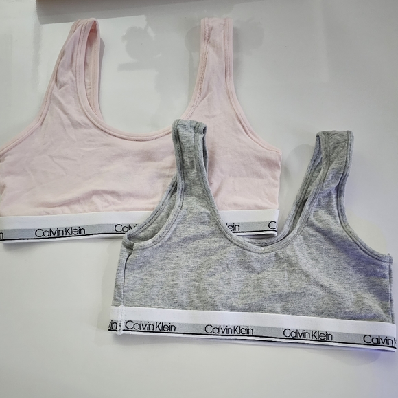 Calvin Klein Youth Medium Pink and Gray Bra | In good condition, used once - Picture 2 of 4